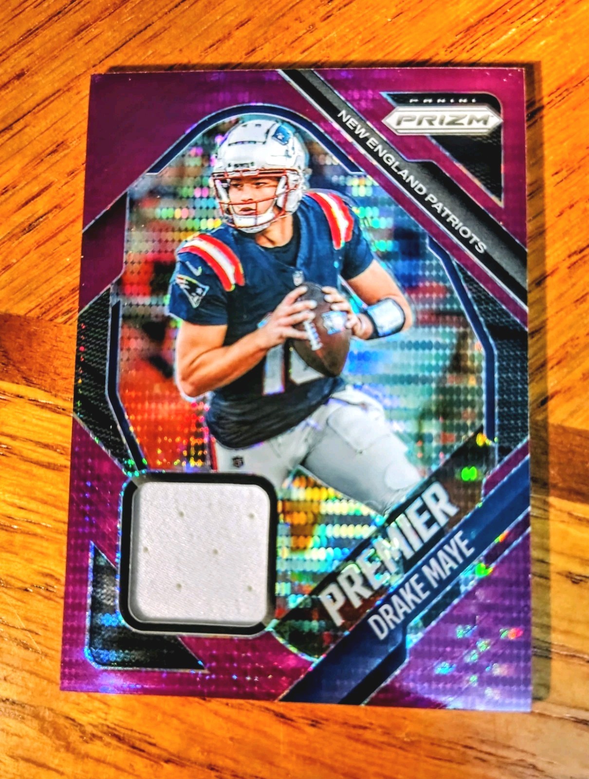 2025 Panini Prizm - Premier Jerseys Drake Maye #PJY-DME Purple Pulsar Prizm...