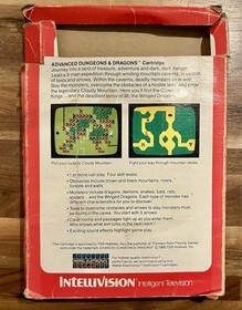 Advanced Dungeons & Dragons (Intellivision, 1982) Game, Box, Manual - Tested