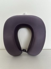Grey Memory Foam U-Shaped Neck Travel Pillow with Snap Closure