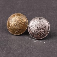23MM 10pcs Antique Silver Burma Peacock Leathercraft Belt Bag Metal Concho Screw