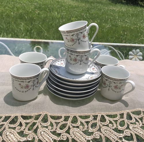 VTG Leart expresso demitasse cup/saucer set of 6 made in Brazil