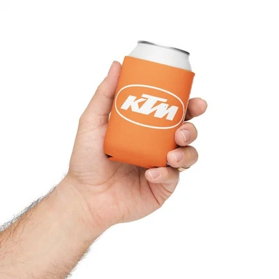 WHEELSPIN RACEWEAR K T M White Oval Orange Moto Can Cooler