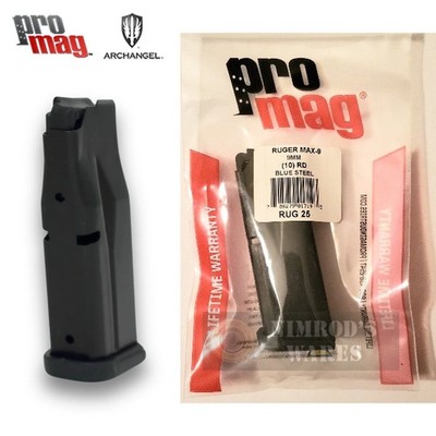 ProMag Ruger MAX-9 9mm 10 Round MAGAZINE Steel RUG25 FAST SHIP