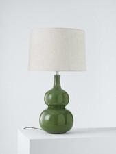 John Lewis Malton Ceramic Indoor Corded Table Lamp - Myrtle Green (Marked)