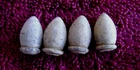 (4) EXCAVATED CIVIL WAR UNFIRED .36 CALIBER  "TEAR DROP" BULLETS  (HELENA, AR)