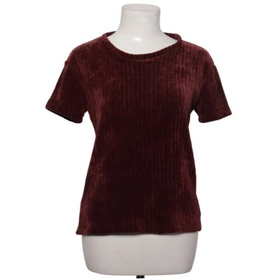 Zeeman, Top, Größe: 36, Rot, Polyester, Streifen, Samt, Damen #eDk
