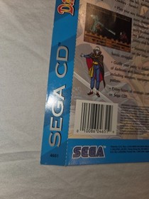 Dark Wizard (Sega CD, 1994) Authentic Case and Back Insert ONLY --NO GAME--