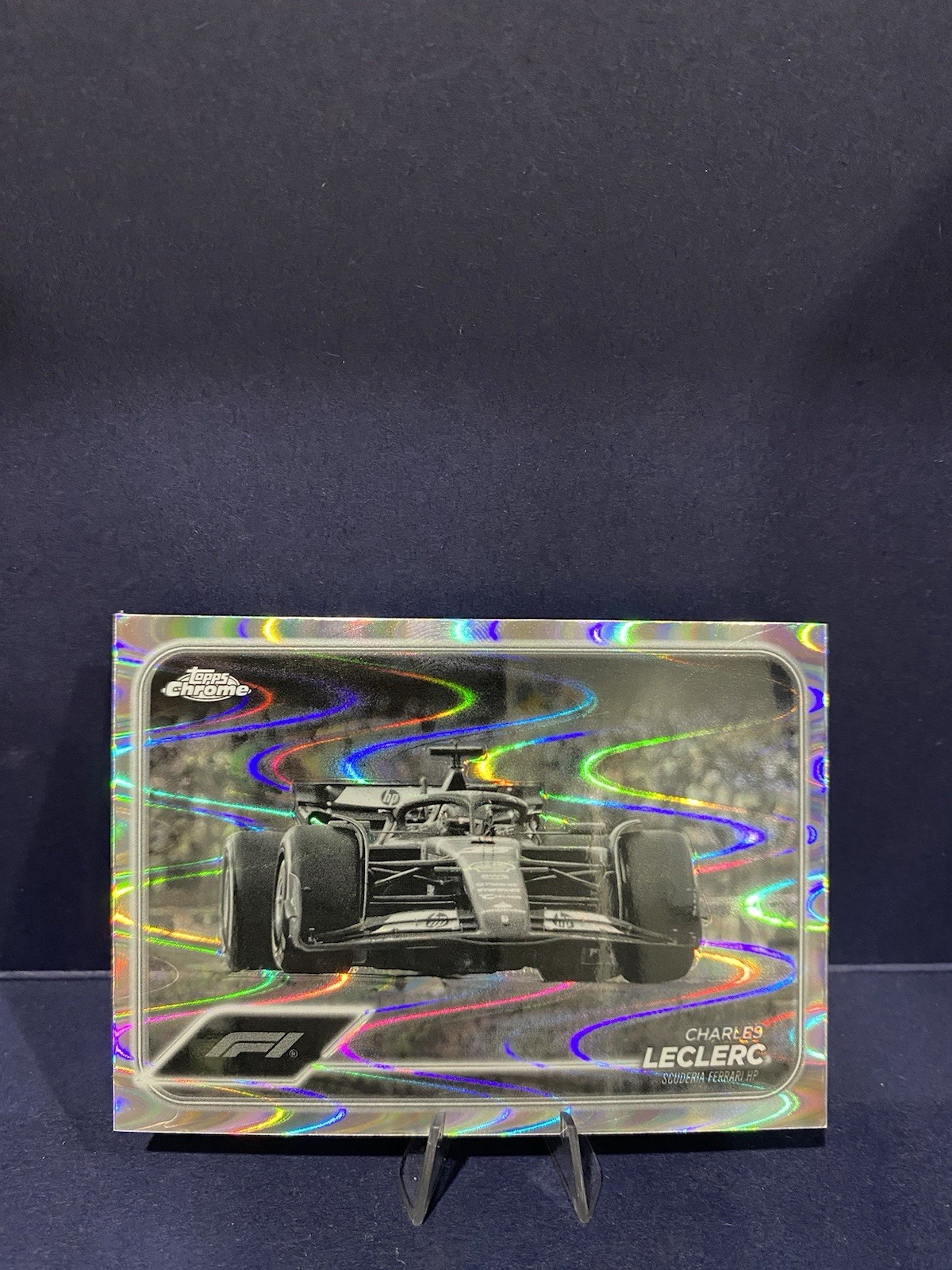 2024 Topps Chrome F1-Charles Leclerc Black And White Raywave Refractor 