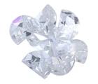 Ten 7x5 Half  Crescent Moon White CZ Cubic Zirconia Gem CLOSEOUT EBS9552/121325