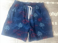 Chubbies Medium Mens Swim Trunks Navy Blue Pockets Dinosaurs