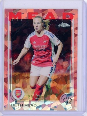 2024-25 Topps Chrome Sapphire UEFA Women's BETH MEAD Rose Gold Ref 25/50