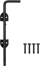 12" Cane Bolt Heavy Duty Drop Rod Gate Stopper Hardware, Gate Ground Latch for W