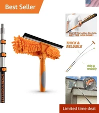 Powerful Adjustable Extension Pole Window Washer - 20ft  with Swivel Head