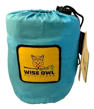 Hammock Wise Owl Single Hammock System Blue & Gray Parachute Nylon Single NEW