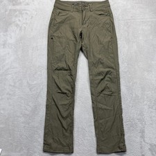 prAna Pants Women's 4R Halle Straight Fit II Olive Green Hiking Outdoor Trousers