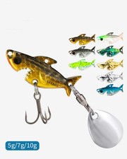 5X Great white shark metal long-range shot iron plate sequined largemouth bass