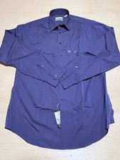 Calvin Klein Button Down Shirt Mens Size 16-34/35 Blue 100 Cotton