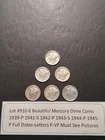 Lot #910 6 Beautiful Mercury Dimes 1939-P 1941-S 1942-P 1943-S 1944-P & 1945-P