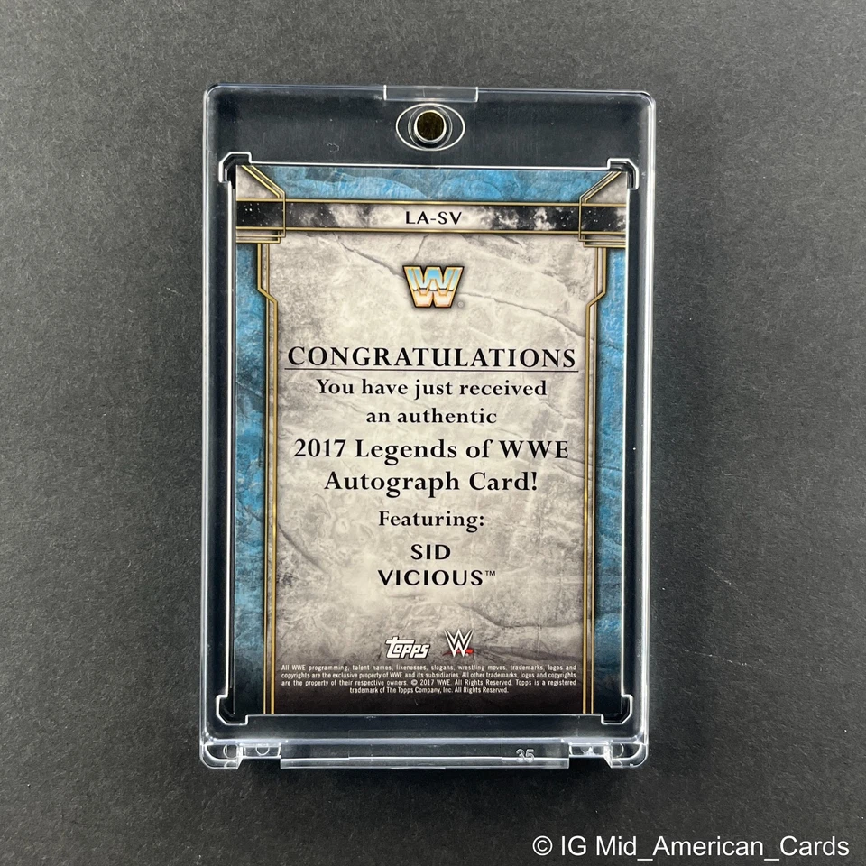 2017 Topps Legends Of WWE Sid Vicious On Card Auto Autograph /199 - Image 2 of 4