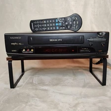 Vintage Magnavox VCR Plus+ 4-Head VHS Recorder Hi-Fi Stereo w Remote- Excellent