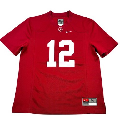 Alabama Crimson Tide Football Jersey Youth Medium Red NCAA Boys #12 Nike Team