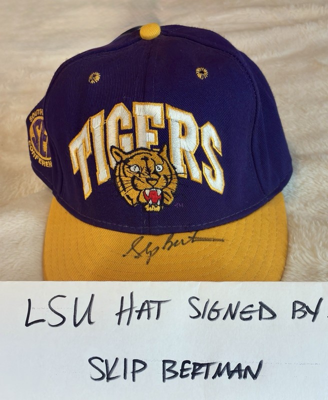 Vintage LSU Tigers Snapback Hat Hand Signed Autographed by Skip Bertman SEC