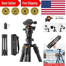Effortless Adjustable 64-inch Tripod with Quick Release 17.6 lbs Capacity