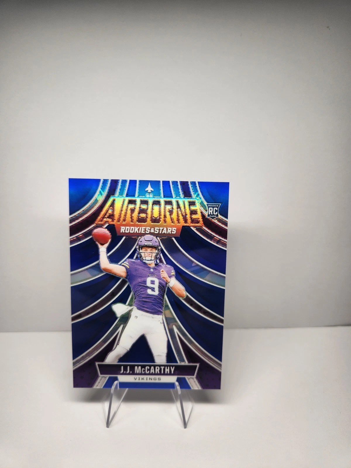 JJ McCarthy Panini Rookies & Stars Airborne #AJMY Blue