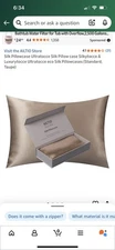 Silk Pillowcase Ultratocce Silk Pillow case Silkytocce & Standard Taupe New