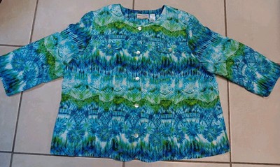   GO ANYWHERE IN THIS ABSOLUTELY GORGEOUS ALFRED DUNNER  TOP SIZE 24W 