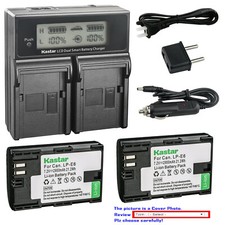 Kastar Battery Fast Charger for Canon LP-E6 LP-E6N LC-E6  Canon EOS 7D Mark II