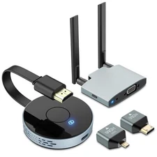 Wireless HDMI Transmitter and Receiver, Plug and Play, Wireless HDMI Extender Ki