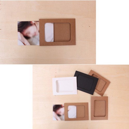 10x Cardboard Photo Frames Hanging Bright White Paper Picture Frame Set Clip US - Picture 8 of 22