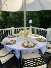 Outdoor Tablecloth With Umbrella Hole, All Sizes, 74 Colors