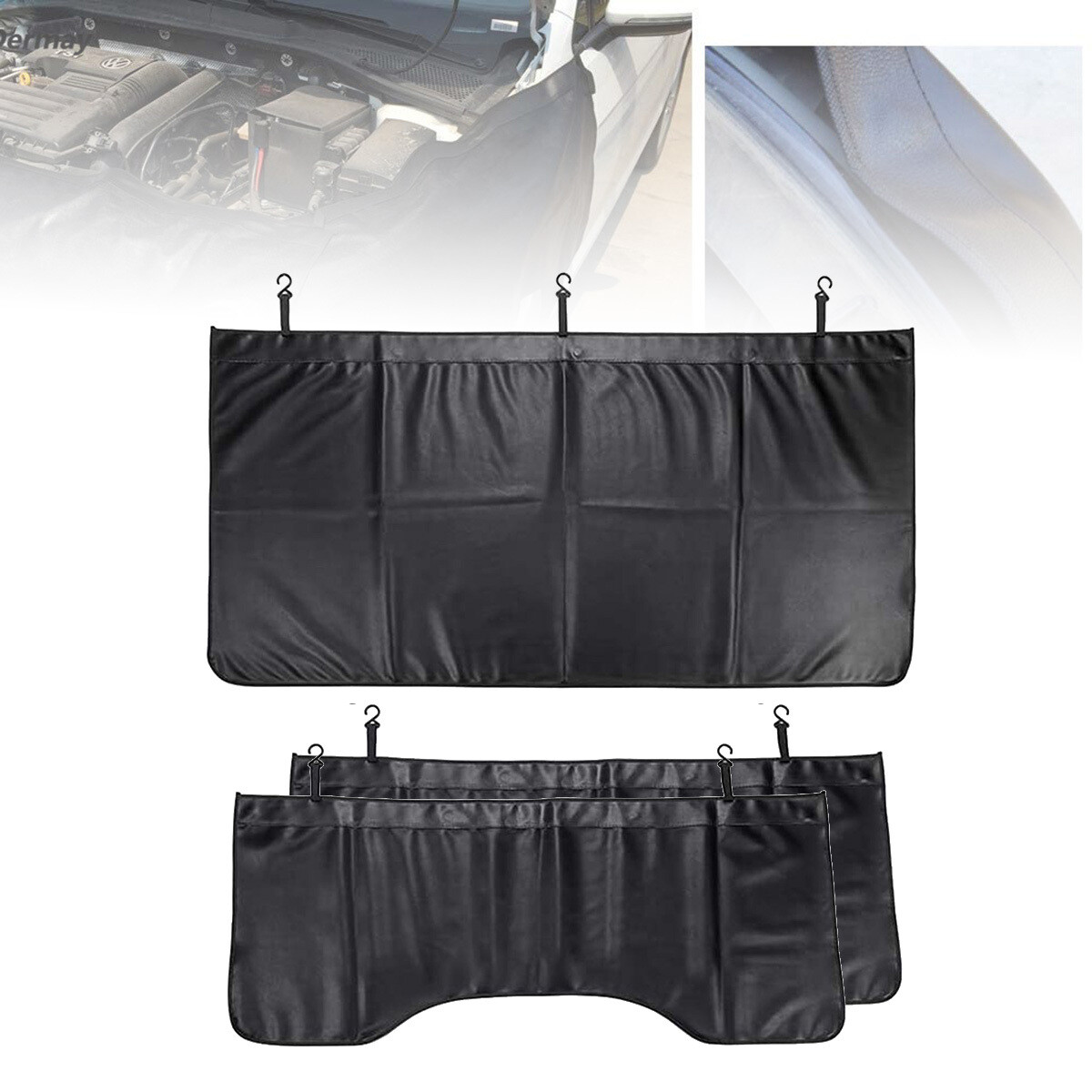 (Qty 3) Heavy Duty Magnetic Fender Cover Mechanics Car Work Mat Cover Protector