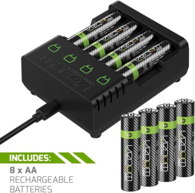 Venom  Power Recharge - Ladestation + 8xAA 2100 mAh wiederaufladbare Batterien