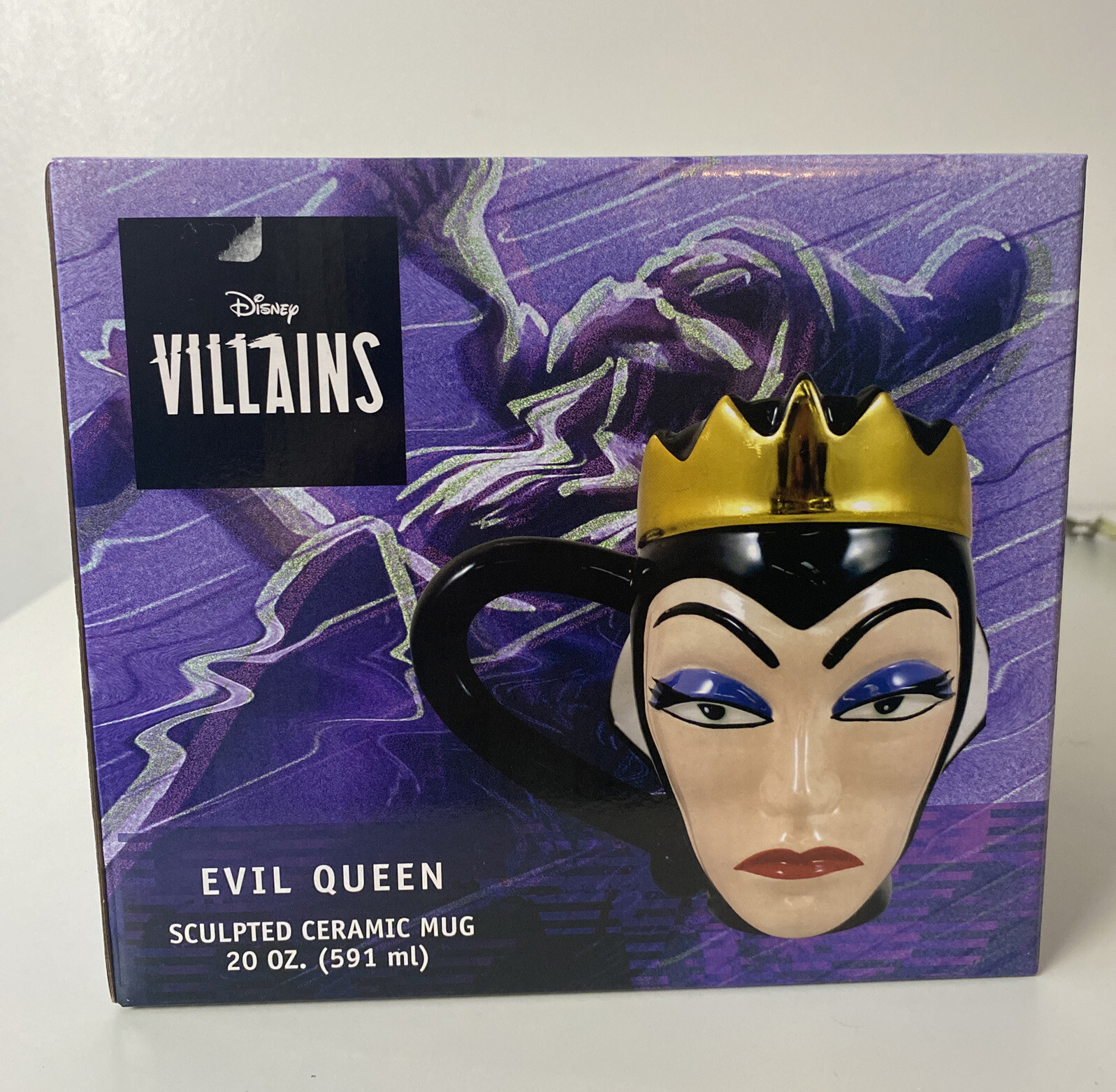 Disney Villains Evil Queen 20 oz. Taza de cerámica esculpida premium blanco nieve regalo