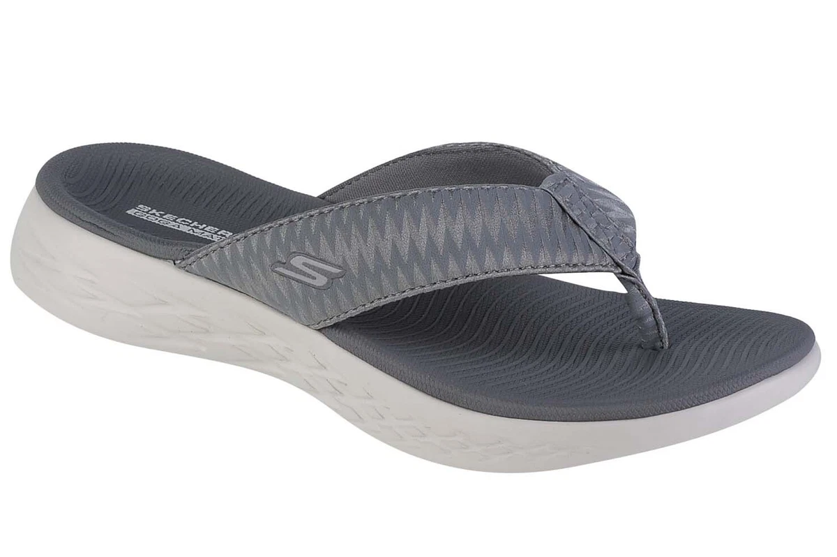 Skechers On The Go 600 Favorite 140701 GRY Donna infradito Grigio