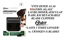 OSTER SUPER STEELS (Like Titanium) 10 BLADE*FIT A6,Golden,Turbo,Volt,AGC Clipper