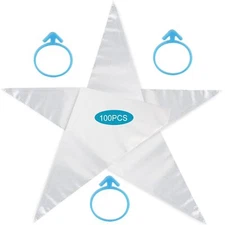 Piping Bags and Tips Set, Cakes Decorating Supplies Kit with 100Pcs 12 Inch