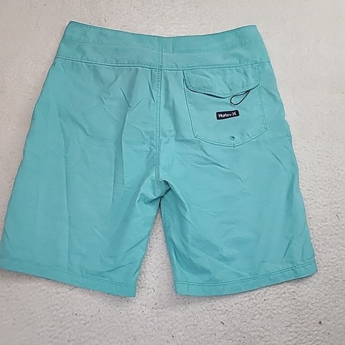 Hurley Board Shorts Mens 30 Teal Aqua Polyester Un Lined Swim Trunks Beach - 第 1/11 張圖片