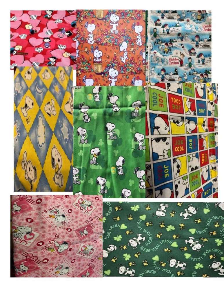 Fabric Snoopy - BHY FQ's and Various Remnants