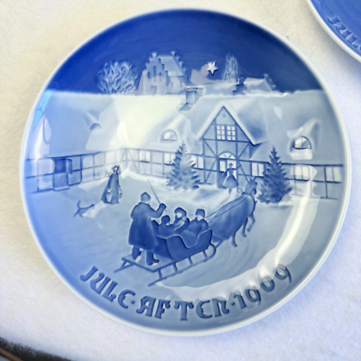 7 Bing & Grondahl B&G Christmas Plates Copenhagen Denmark 1968 69