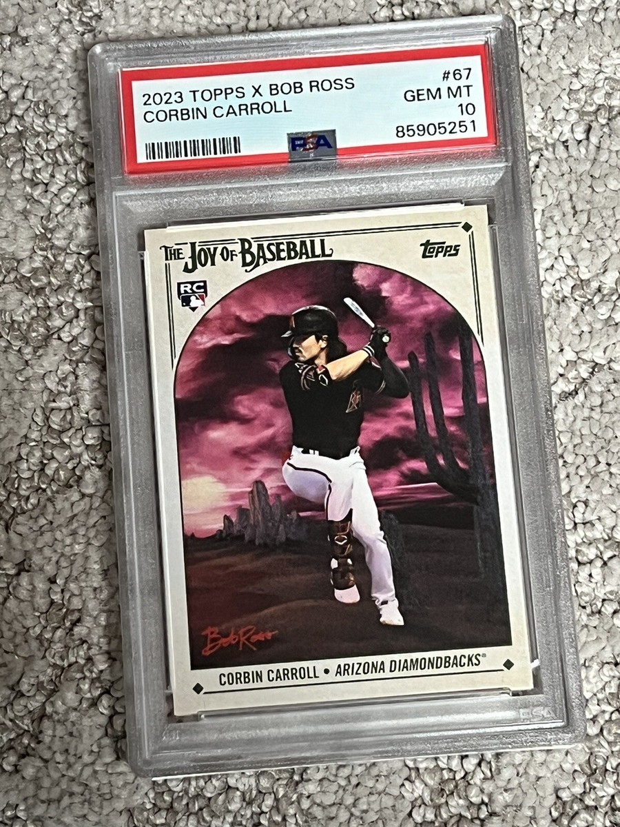 PSA 10 BASEBALL CARD 2023 TOPPS X BOB ROSS ROOKIE CORBIN CARROLL