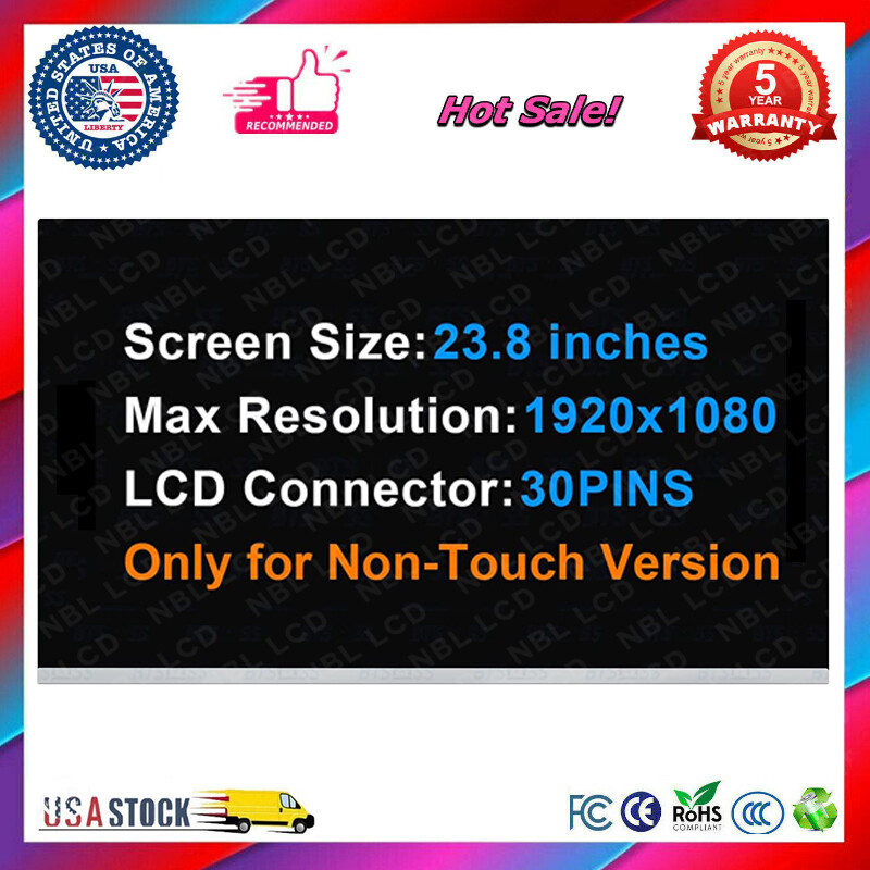 Schermo LCD Per HP All-in-One 24-d0017c – 23.8” Non Touch, Modello BOE, Senza Cornice