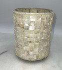 Vtg Candle Abalone Shell Fairy Lamp Candle Votive Holder Mother of Pearl