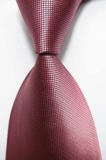 New Classic Checks Plaid Pink JACQUARD WOVEN 100 Silk Men's Tie Necktie