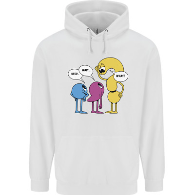Stop Wait What lustige Interpunktion Englisch beleuchtet Kinder Kids Hoodie
