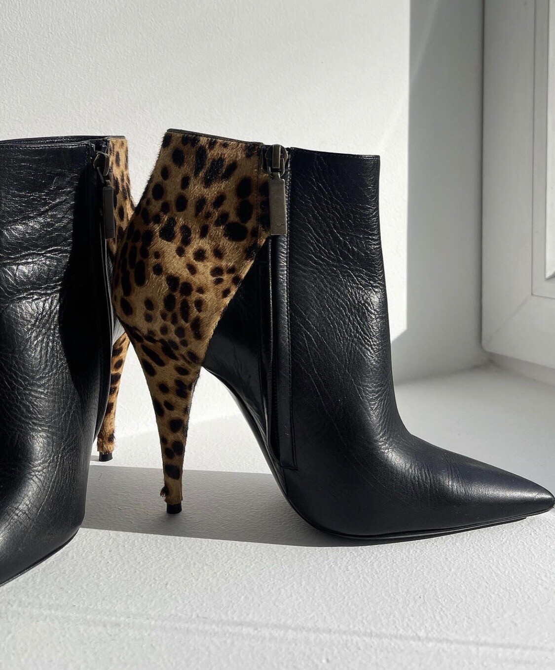 SAINT LAURENT linea donna scarpe in pelle taglia 36 5 tacchi neri 6 3 5