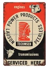TECUMSEH ENGINES TRANSMISSIONS SERVICE POWER PRODUCTS metal tin sign trendy home